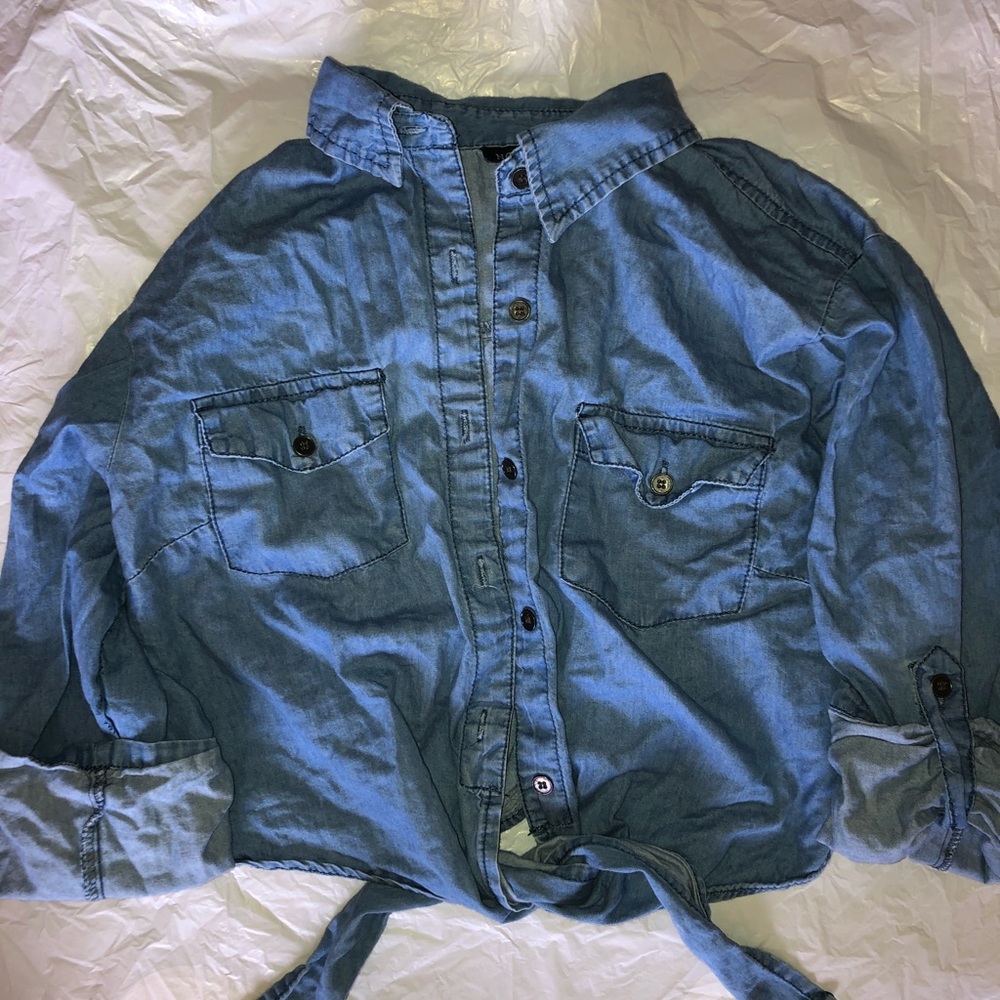 Jean crop top